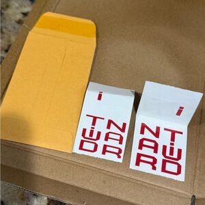 Red and White Stickers